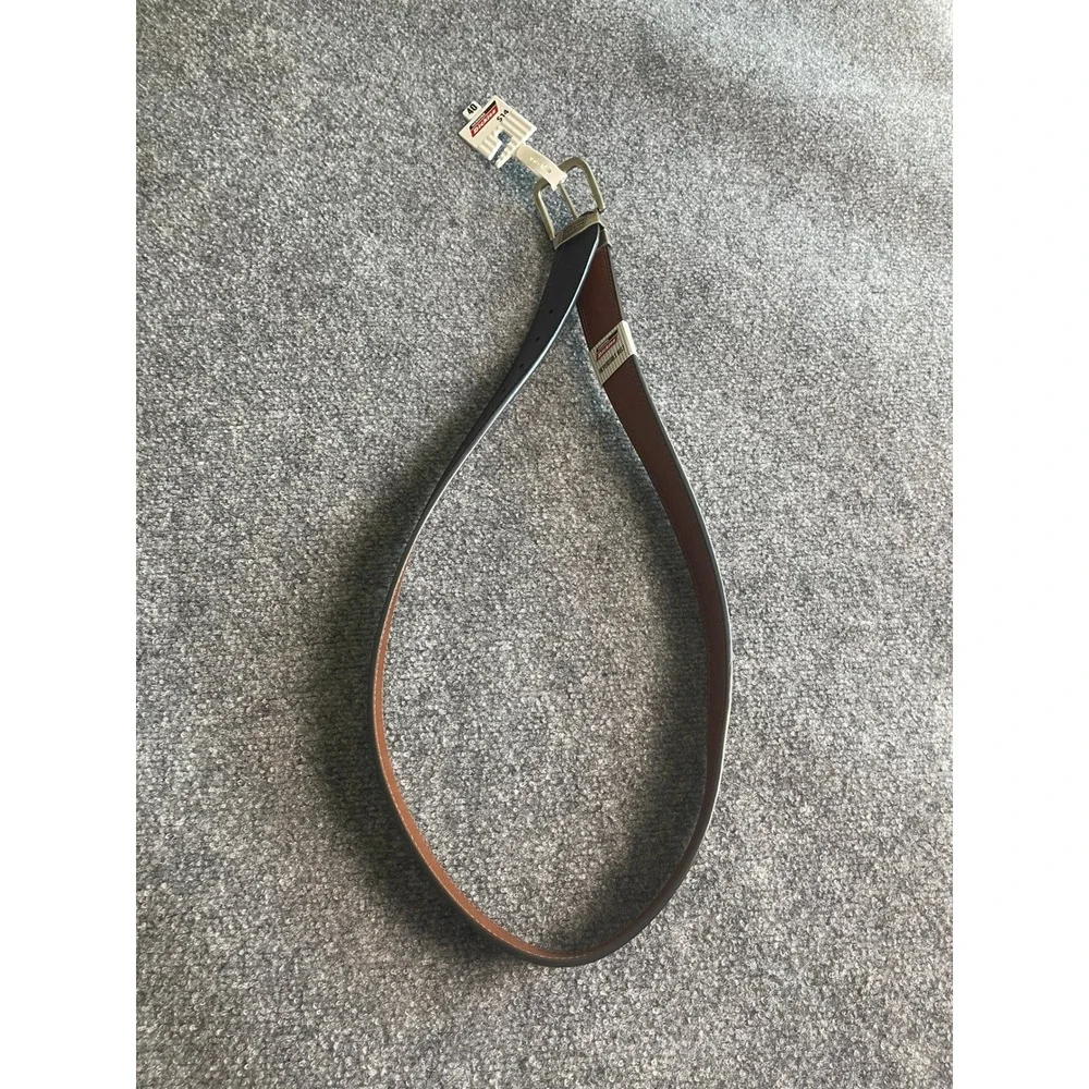 Dickies Mens Reversible Belt Black Tan Size 40 Antique Brass Buckle New NWT
